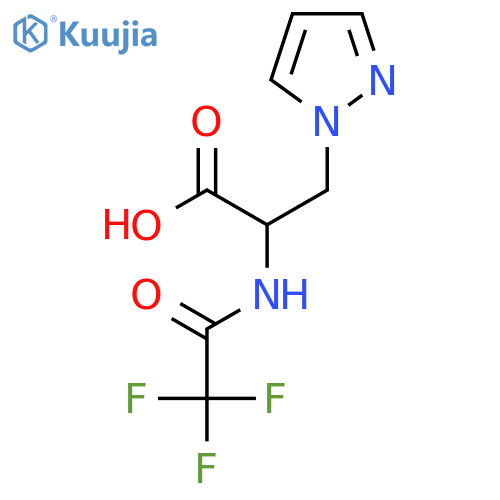 3-(1H-pyrazol-1-yl)-2-(2,2,2-trifluoroacetamido)propanoic acid structure