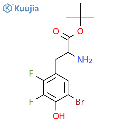 Tert-butyl 2-amino-3-(5-bromo-2,3-difluoro-4-hydroxyphenyl)propanoate structure