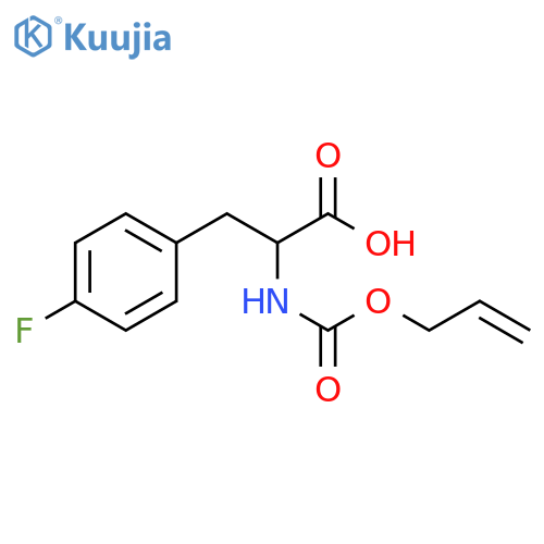 3-(4-fluorophenyl)-2-{(prop-2-en-1-yloxy)carbonylamino}propanoic acid structure