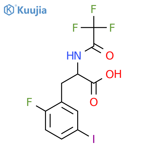 3-(2-Fluoro-5-iodophenyl)-2-(2,2,2-trifluoroacetamido)propanoic acid structure