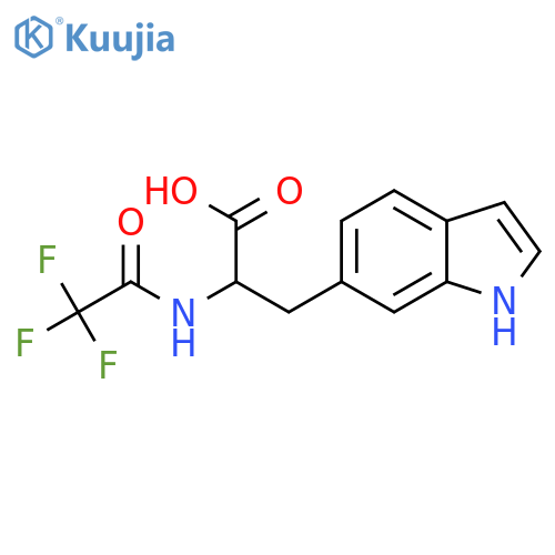 3-(1H-indol-6-yl)-2-(2,2,2-trifluoroacetamido)propanoic acid structure