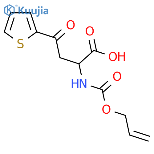 4-oxo-2-{(prop-2-en-1-yloxy)carbonylamino}-4-(thiophen-2-yl)butanoic acid structure