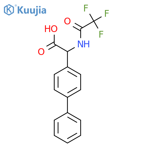 2-{1,1'-biphenyl-4-yl}-2-(2,2,2-trifluoroacetamido)acetic acid structure