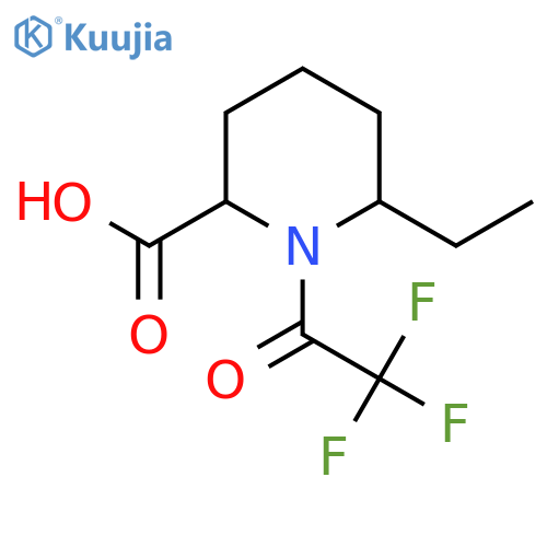 6-Ethyl-1-(2,2,2-trifluoroacetyl)piperidine-2-carboxylic acid structure