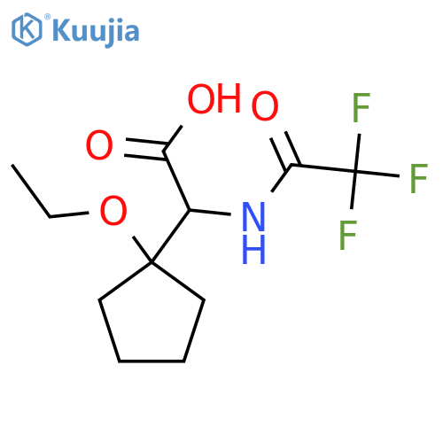 2-(1-Ethoxycyclopentyl)-2-(2,2,2-trifluoroacetamido)acetic acid structure