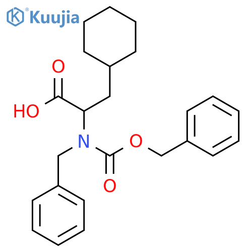 2-{benzyl(benzyloxy)carbonylamino}-3-cyclohexylpropanoic acid structure