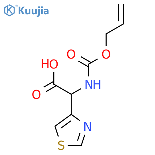 2-{(prop-2-en-1-yloxy)carbonylamino}-2-(1,3-thiazol-4-yl)acetic acid structure