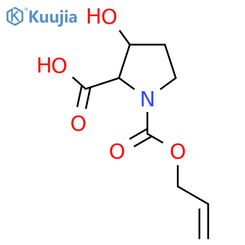 3-hydroxy-1-(prop-2-en-1-yloxy)carbonylpyrrolidine-2-carboxylic acid structure