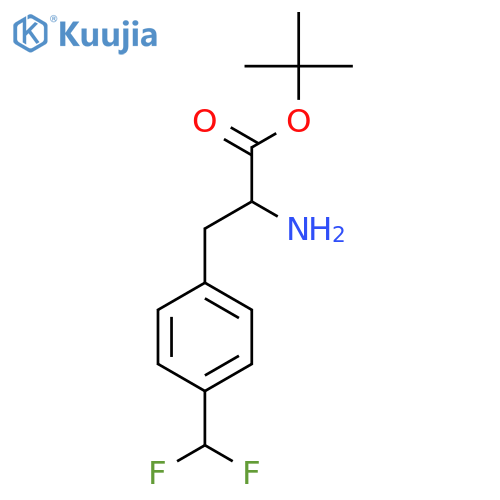 tert-butyl 2-amino-3-4-(difluoromethyl)phenylpropanoate structure