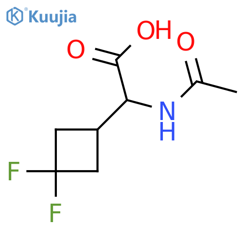 2-(3,3-Difluorocyclobutyl)-2-acetamidoacetic acid structure