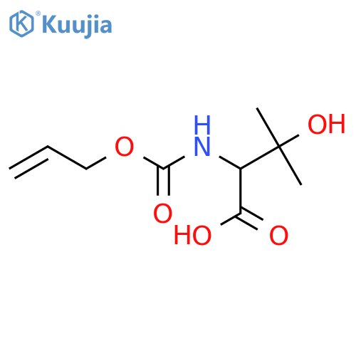 3-hydroxy-3-methyl-2-{(prop-2-en-1-yloxy)carbonylamino}butanoic acid structure