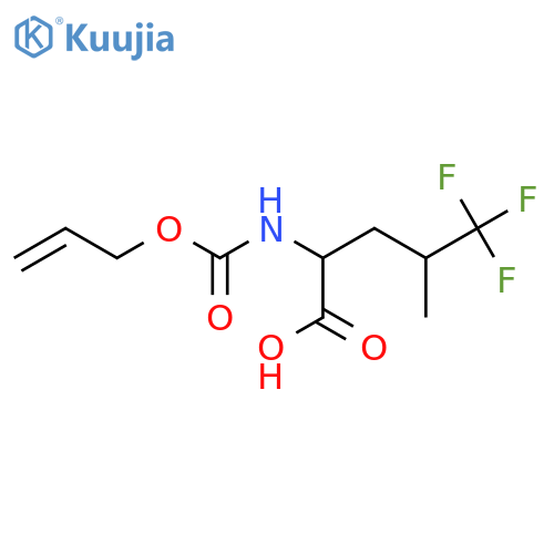 5,5,5-trifluoro-4-methyl-2-{(prop-2-en-1-yloxy)carbonylamino}pentanoic acid structure