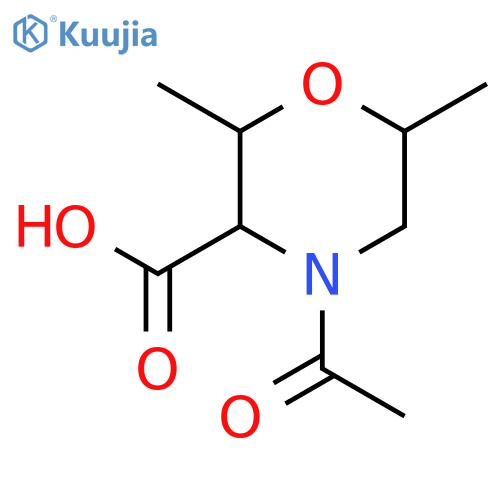 4-Acetyl-2,6-dimethylmorpholine-3-carboxylic acid structure