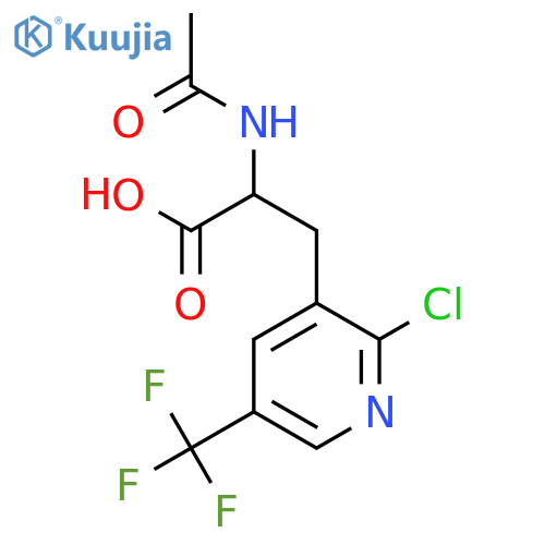 3-2-chloro-5-(trifluoromethyl)pyridin-3-yl-2-acetamidopropanoic acid structure
