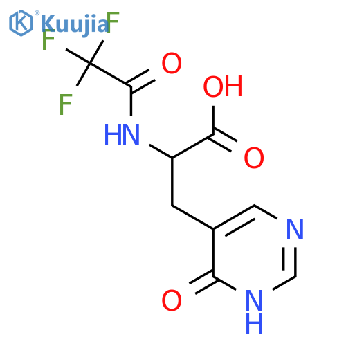 3-(6-Oxo-1,6-dihydropyrimidin-5-yl)-2-(2,2,2-trifluoroacetamido)propanoic acid structure
