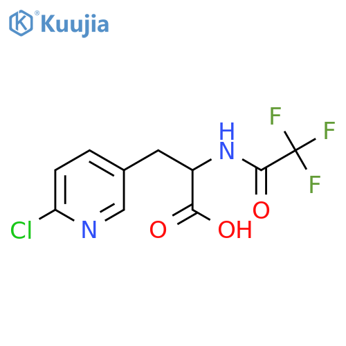 3-(6-Chloropyridin-3-yl)-2-(2,2,2-trifluoroacetamido)propanoic acid structure
