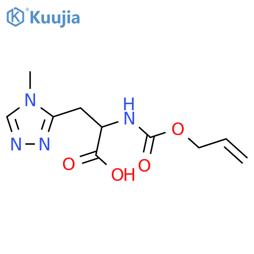3-(4-methyl-4H-1,2,4-triazol-3-yl)-2-{(prop-2-en-1-yloxy)carbonylamino}propanoic acid structure