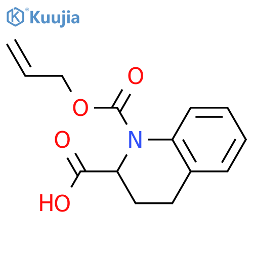 1-(prop-2-en-1-yloxy)carbonyl-1,2,3,4-tetrahydroquinoline-2-carboxylic acid structure