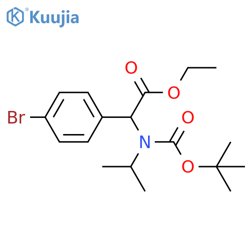 ethyl 2-(4-bromophenyl)-2-{(tert-butoxy)carbonyl(propan-2-yl)amino}acetate structure