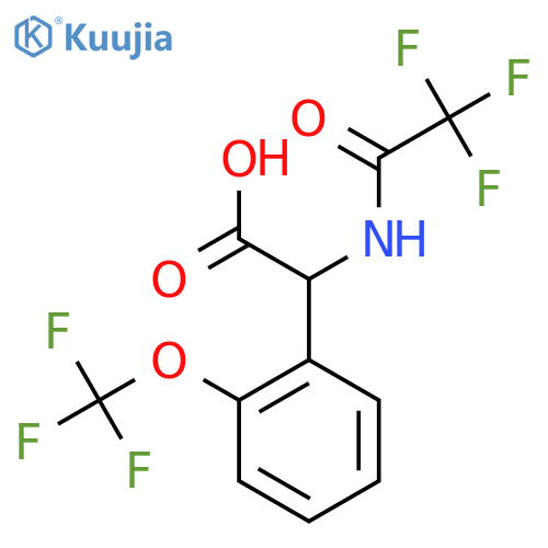 2-(2,2,2-trifluoroacetamido)-2-2-(trifluoromethoxy)phenylacetic acid structure