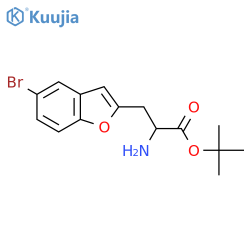 Tert-butyl 2-amino-3-(5-bromo-1-benzofuran-2-yl)propanoate structure