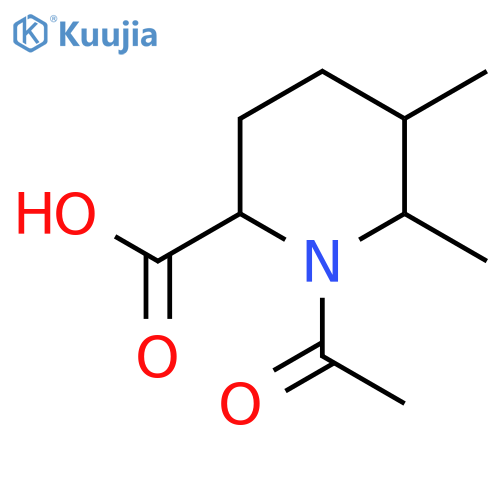 1-Acetyl-5,6-dimethylpiperidine-2-carboxylic acid structure