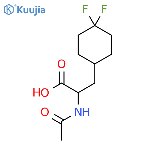 3-(4,4-Difluorocyclohexyl)-2-acetamidopropanoic acid structure