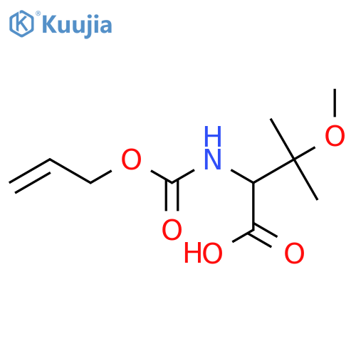 3-Methoxy-3-methyl-2-{[(prop-2-en-1-yloxy)carbonyl]amino}butanoic acid structure