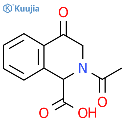 2-Acetyl-4-oxo-1,2,3,4-tetrahydroisoquinoline-1-carboxylic acid structure