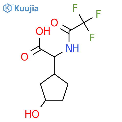 2-(3-Hydroxycyclopentyl)-2-(2,2,2-trifluoroacetamido)acetic acid structure