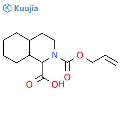 2-(prop-2-en-1-yloxy)carbonyl-decahydroisoquinoline-1-carboxylic acid structure