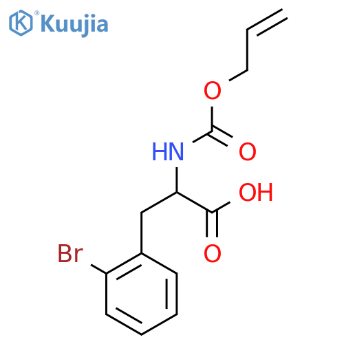 3-(2-bromophenyl)-2-{(prop-2-en-1-yloxy)carbonylamino}propanoic acid structure