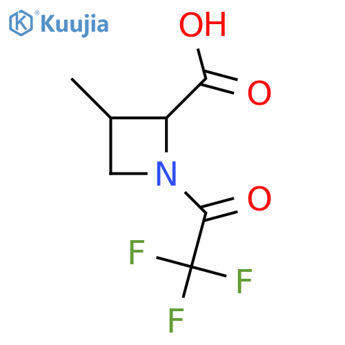 3-Methyl-1-(trifluoroacetyl)azetidine-2-carboxylic acid structure