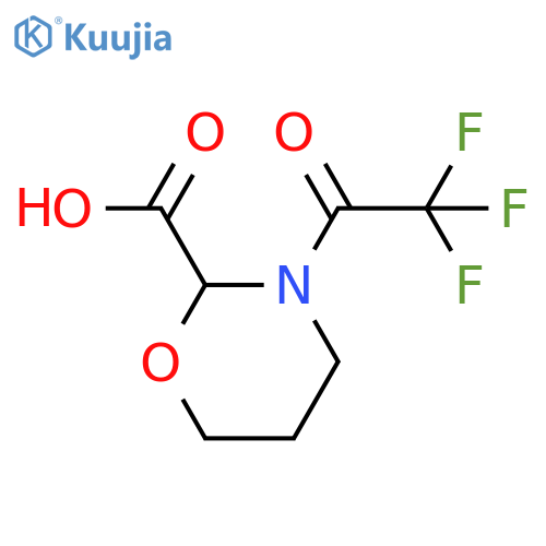 3-(2,2,2-Trifluoroacetyl)-1,3-oxazinane-2-carboxylic acid structure