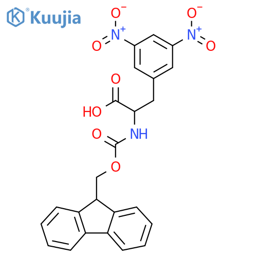 3-(3,5-dinitrophenyl)-2-({(9H-fluoren-9-yl)methoxycarbonyl}amino)propanoic acid structure