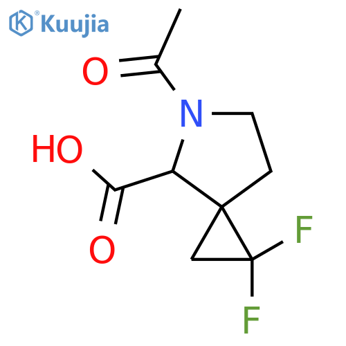 5-Acetyl-1,1-difluoro-5-azaspiro[2.4]heptane-4-carboxylic acid structure
