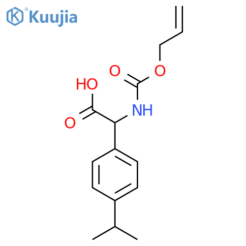 2-{[(Prop-2-en-1-yloxy)carbonyl]amino}-2-[4-(propan-2-yl)phenyl]acetic acid structure