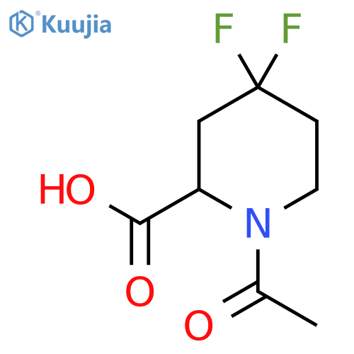 1-Acetyl-4,4-difluoropiperidine-2-carboxylic acid structure