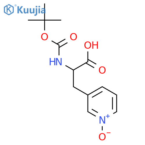 3-(2-{(tert-butoxy)carbonylamino}-2-carboxyethyl)pyridin-1-ium-1-olate structure