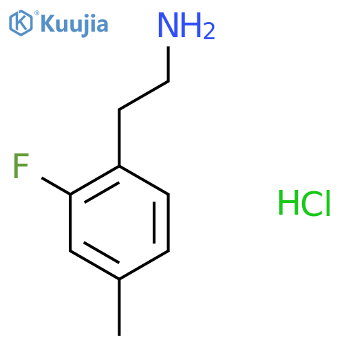 2-(2-Fluoro-4-methylphenyl)ethan-1-amine hydrochloride structure