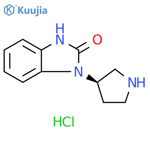 2H-Benzimidazol-2-one, 1,3-dihydro-1-(3R)-3-pyrrolidinyl-, hydrochloride (1:1) structure
