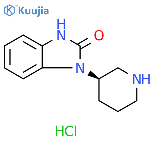 2H-Benzimidazol-2-one, 1,3-dihydro-1-(3R)-3-piperidinyl-, hydrochloride (1:1) structure