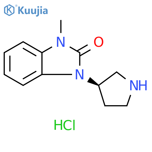 2H-Benzimidazol-2-one, 1,3-dihydro-1-methyl-3-(3R)-3-pyrrolidinyl-, hydrochloride (1:1) structure