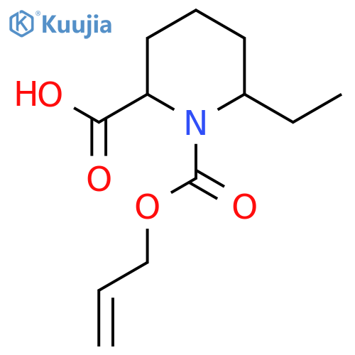 6-Ethyl-1-[(prop-2-en-1-yloxy)carbonyl]piperidine-2-carboxylic acid structure