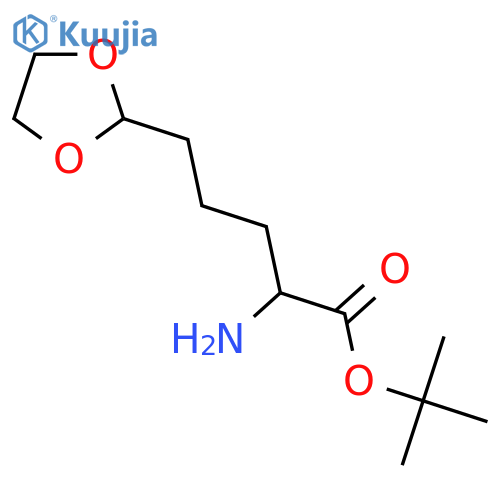 Tert-butyl 2-amino-5-(1,3-dioxolan-2-yl)pentanoate structure