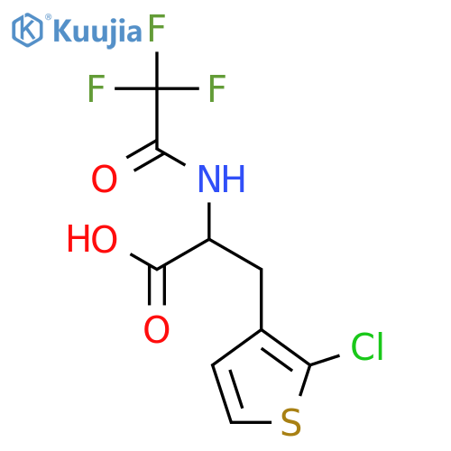 3-(2-Chlorothiophen-3-yl)-2-(2,2,2-trifluoroacetamido)propanoic acid structure