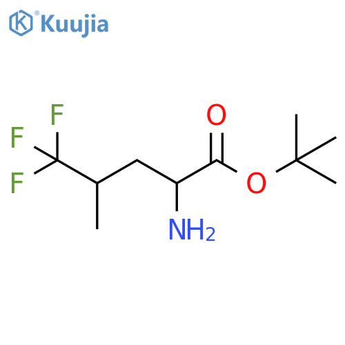 Tert-butyl 2-amino-5,5,5-trifluoro-4-methylpentanoate structure
