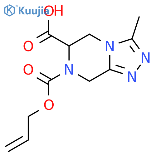 3-methyl-7-(prop-2-en-1-yloxy)carbonyl-5H,6H,7H,8H-1,2,4triazolo4,3-apyrazine-6-carboxylic acid structure