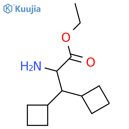 Ethyl 2-amino-3,3-dicyclobutylpropanoate structure