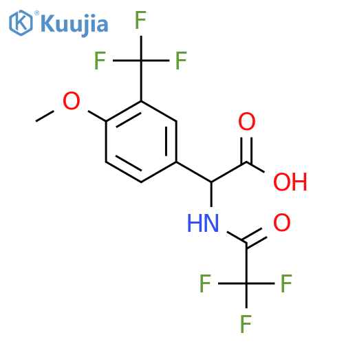 2-4-methoxy-3-(trifluoromethyl)phenyl-2-(2,2,2-trifluoroacetamido)acetic acid structure